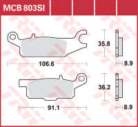 Колодки тормозные LUCAS MCB803SI