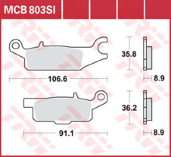 Колодки тормозные LUCAS MCB803SI