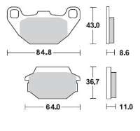 BRAKING Тормозные колодки 869SM1