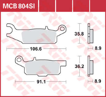 Колодки тормозные LUCAS MCB804SI