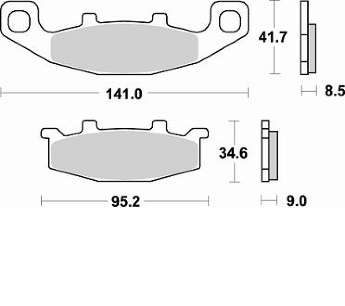 BRAKING Тормозные колодки 698SM1