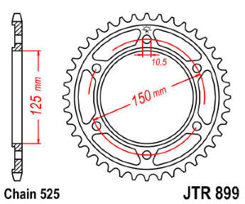 Зірка задня JT JTR899.42