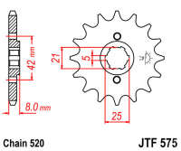 Звезда передняя JT JTF575.15