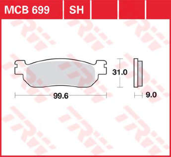 Гальмівні колодки TRW MCB699