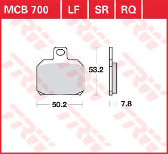 Колодки тормозные LUCAS MCB700