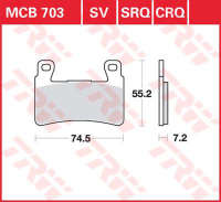 Колодки тормозные LUCAS MCB703SV