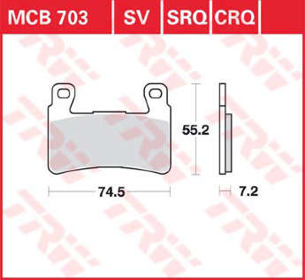 Колодки тормозные LUCAS MCB703SV