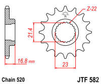 Звезда передняя JT JTF582.16