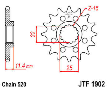 Звезда передняя JT JTF1902.16