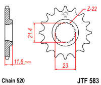 Звезда передняя JT JTF583.14