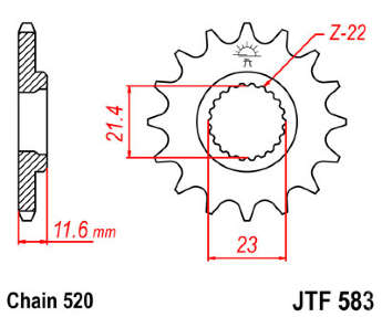 Звезда передняя JT JTF583.14