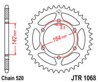 Зірка задня Hyosung GT250R GT250 JT sprockets