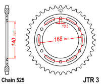 Зірка задня JT JTR3.41