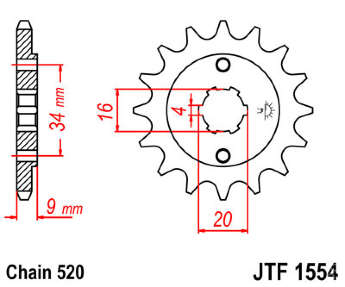 Зірка передня Hyosung GT250R GT250 GV250 JT sprockets
