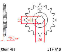 Звезда передняя JT JTF410.15