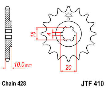 Звезда передняя JT JTF410.15