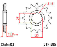 Звезда передняя JT JTF585.17