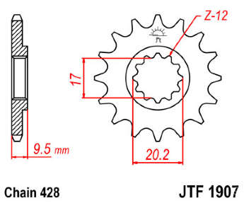 Звезда передняя JT JTF1907.13