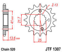 Звезда передняя JT JTF1307.14