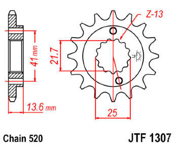 Звезда передняя JT JTF1307.14