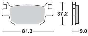 BRAKING Тормозные колодки 908SM1
