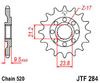 Звезда передняя JT JTF284.12