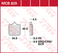 Колодки тормозные LUCAS MCB829SV