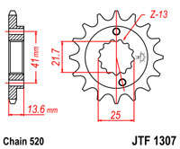 Звезда передняя JT JTF1307.15