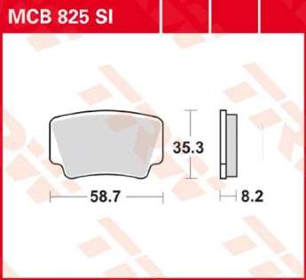 Колодки тормозные LUCAS MCB825SI