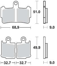 BRAKING Тормозные колодки 950CM55