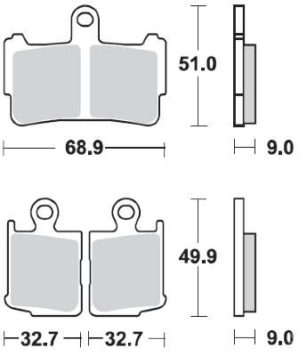 BRAKING Тормозные колодки 950CM55
