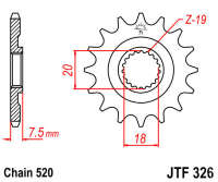Звезда передняя JT JTF326.12