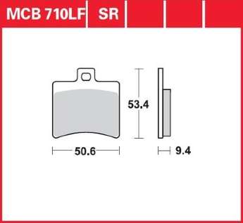 Колодки тормозные LUCAS MCB710LF
