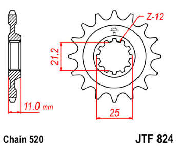 Звезда передняя JT JTF824.15
