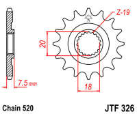 Звезда передняя JT JTF326.13