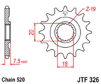Звезда передняя JT JTF326.13