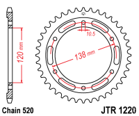 Звезда задняя JT JTR1220.38