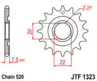 Звезда передняя JT JTF1323.14