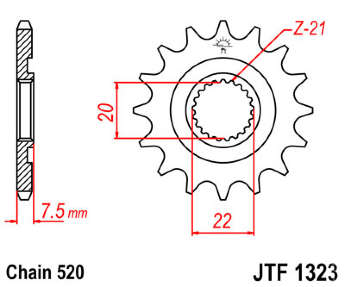 Звезда передняя JT JTF1323.14