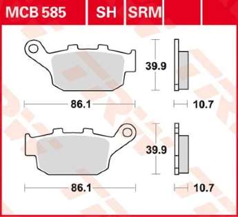 Колодки тормозные LUCAS MCB585SRM