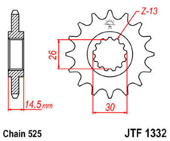 Звезда передняя JT JTF1332.15