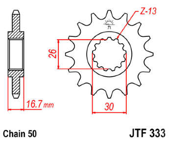 Зірка передня JT JTF333.15