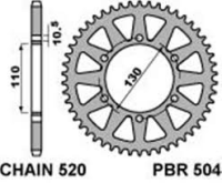 Зірка задня PBR 504 46 C45