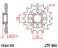 Звезда передняя JT JTF404.17