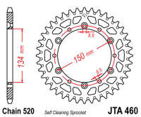 Звезда задняя легкосплавная JT JTA460.50