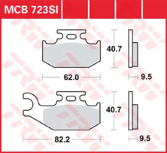 Колодки тормозные LUCAS MCB723SI