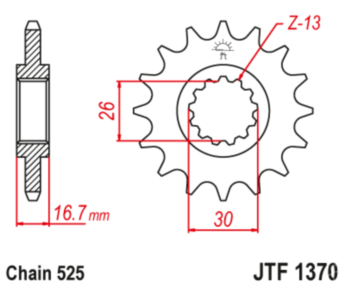 Зірка передня JT JTF1370.16