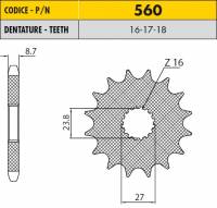 Зірка передня SUNSTAR 56017