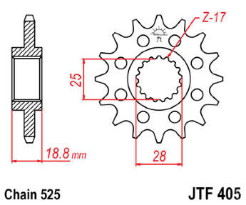 Звезда передняя JT JTF405.20