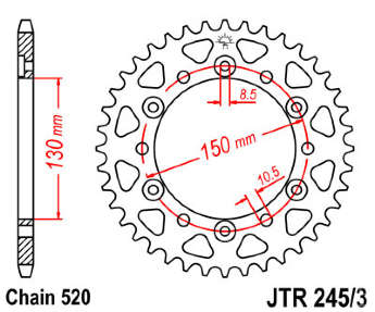 Звезда задняя JTR245/3.46